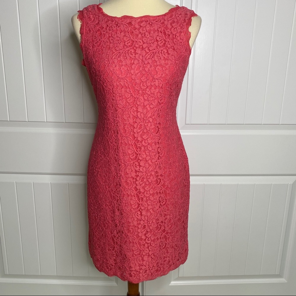 Adrianna Papell lace sheath dress size 6